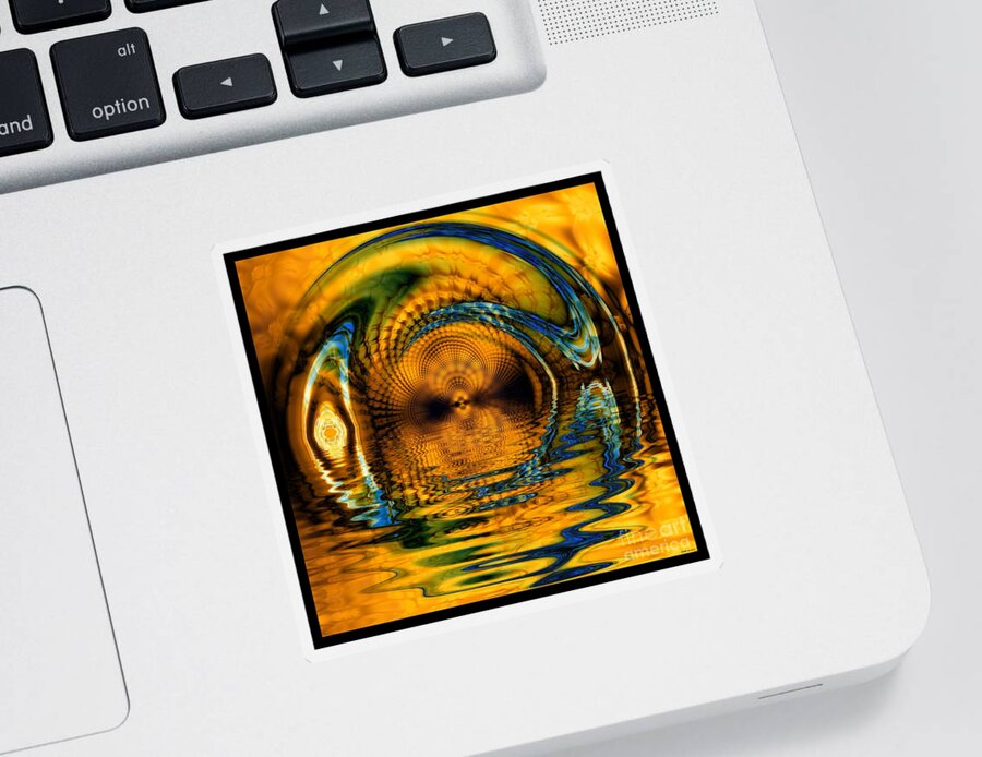 Waves Sticker featuring the digital art Confusion Of Distortion by Elizabeth McTaggart