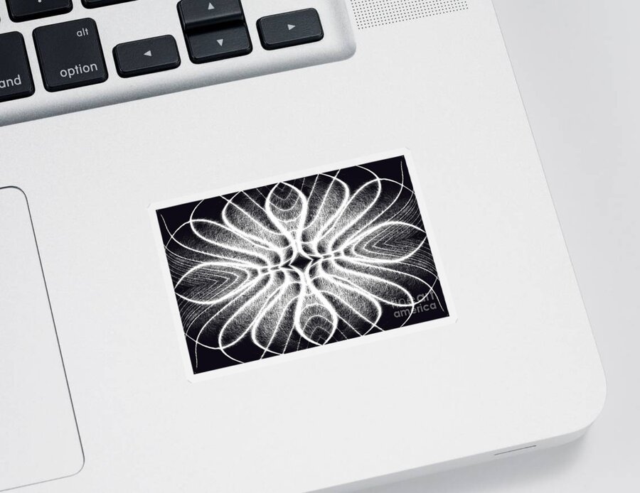 Light Sticker featuring the digital art Contours 8 by Wendy Wilton