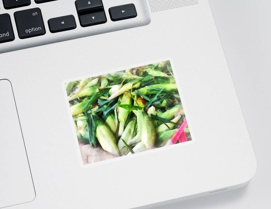 Corn Sticker featuring the photograph Corn For Sale by Susan Savad