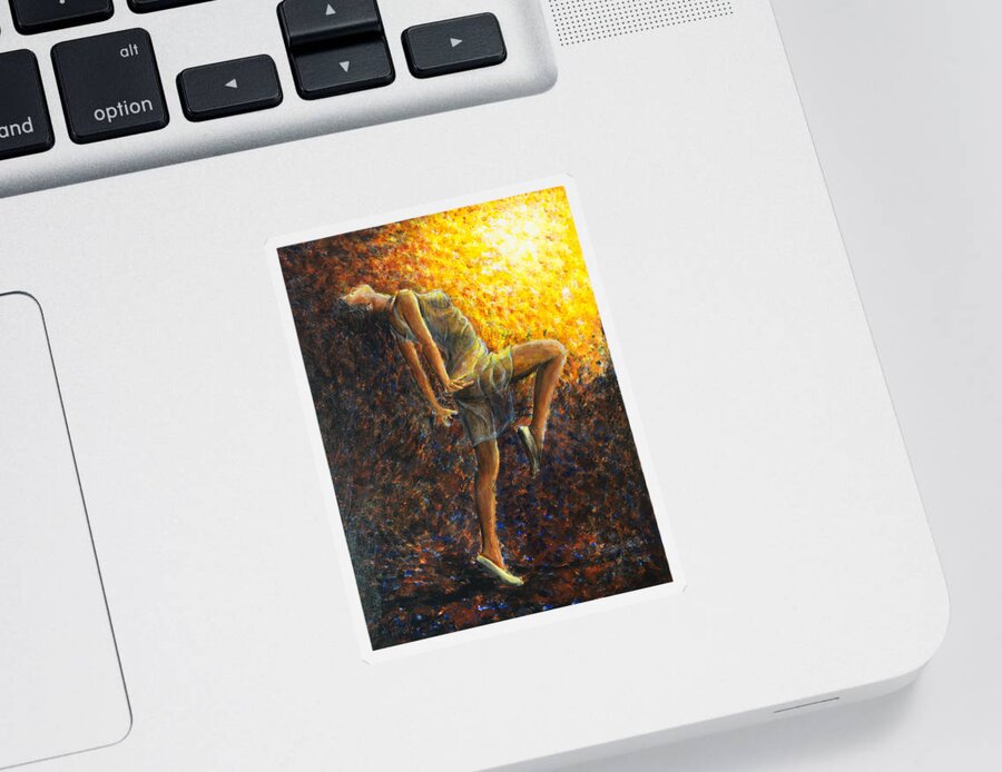 Dancer Sticker featuring the painting Dancer IX by Nik Helbig