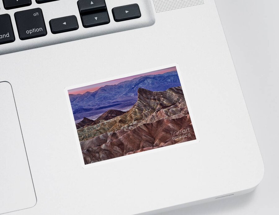 Death Valley Sticker featuring the photograph Dawn at Zabriskie Point by Jerry Fornarotto