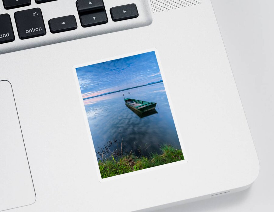 Landscape Sticker featuring the photograph Deep Blue by Davorin Mance