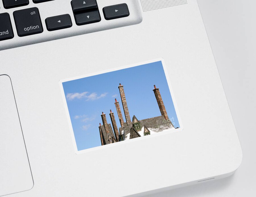 Harry Potter Sticker featuring the photograph Diagon Alley Chimney Stacks by Shelley Overton