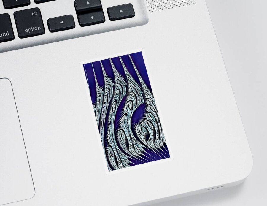 Malakhova Sticker featuring the digital art Digital Carvings by Anastasiya Malakhova