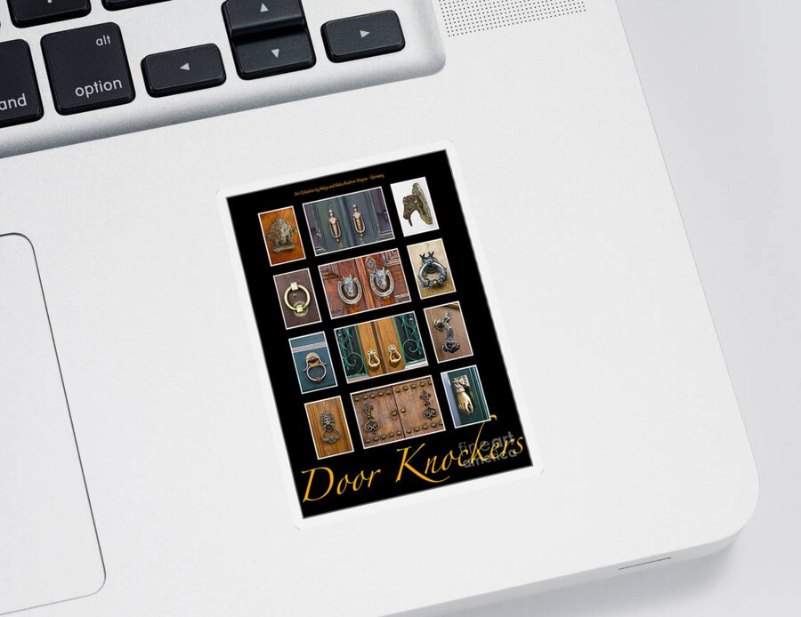 Design Sticker featuring the photograph Door Knockers 3 by Heiko Koehrer-Wagner