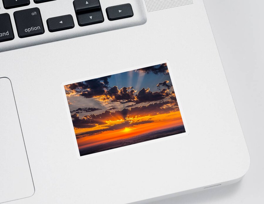 Landscape Sticker featuring the photograph Early Morning Sun Rays by Marc Crumpler