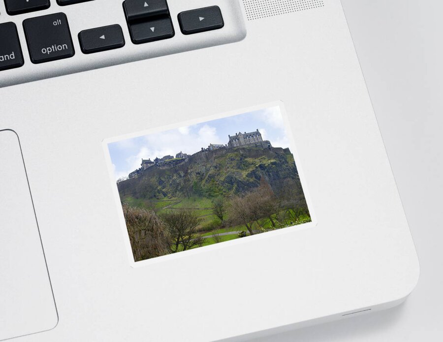 Landscape Sticker featuring the photograph Edinburgh Castle - Scotland by Mike McGlothlen