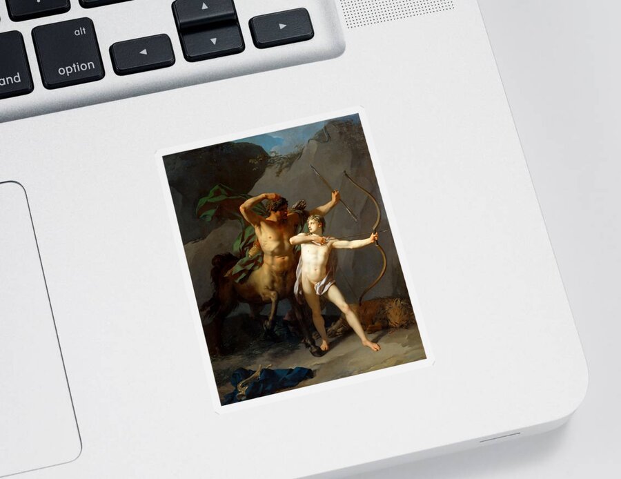 Jean Baptiste Regnault Sticker featuring the painting Education of Achilles by Jean Baptiste Regnault