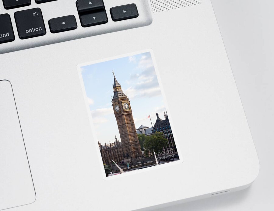 Big Ben Sticker featuring the photograph Elizabeth Tower Parliament London by Thomas Marchessault