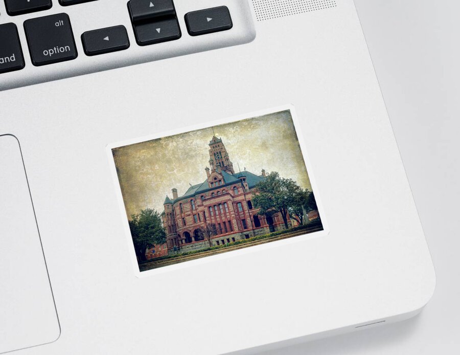 Courthouse Sticker featuring the photograph Ellis County Courthouse by Joan Carroll
