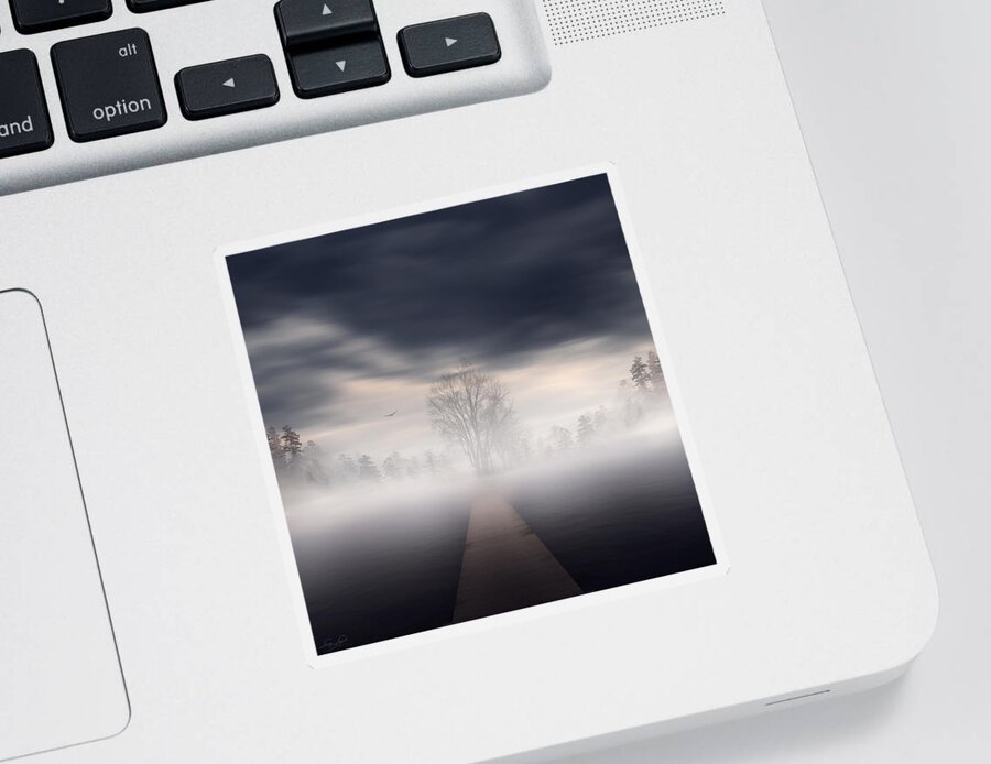 Gloomy Sky Sticker featuring the photograph Emergence by Lourry Legarde