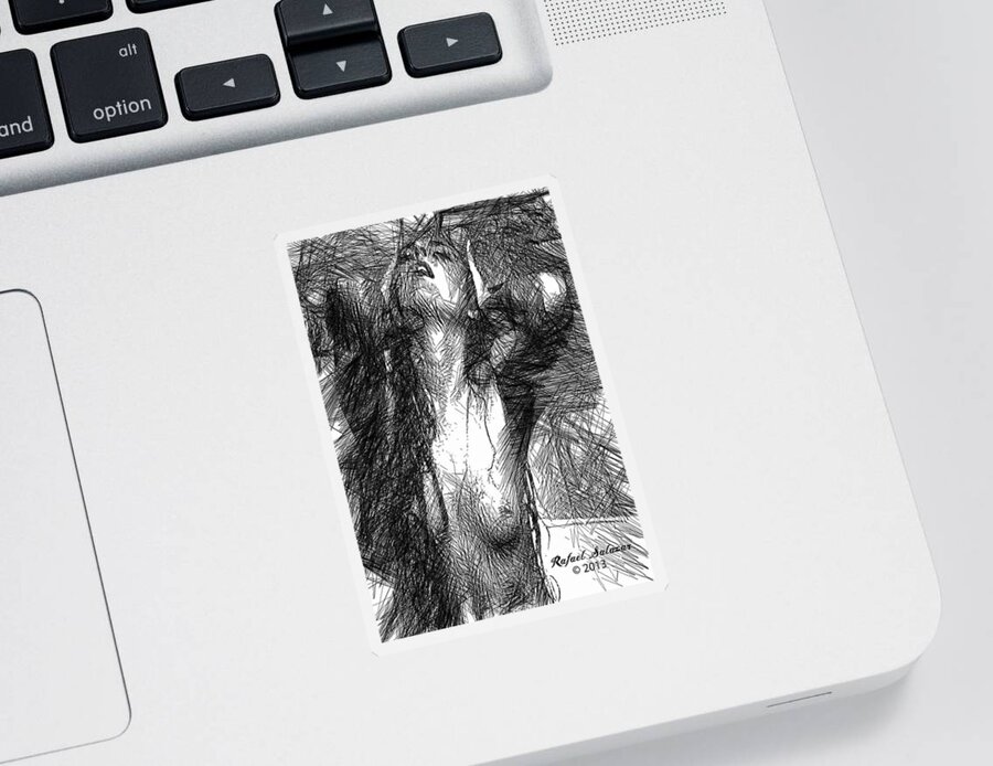Art Sticker featuring the digital art Enjoy the Feeling by Rafael Salazar