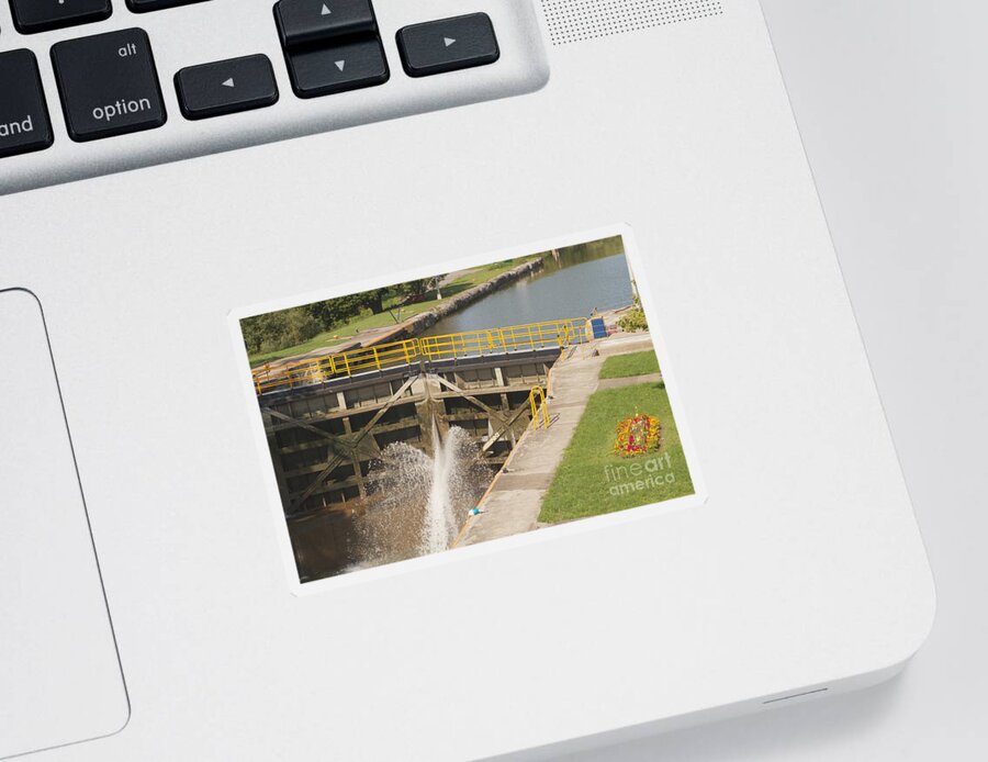 Erie Canal Sticker featuring the photograph Erie Canal Lock by William Norton