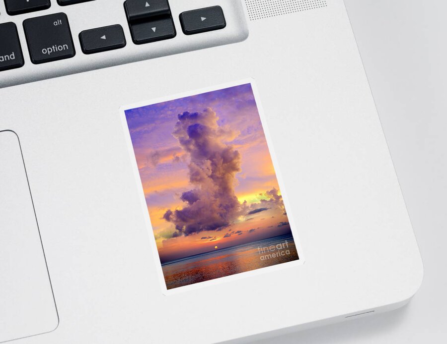 Sunset Sticker featuring the photograph Eruption by Jon Neidert