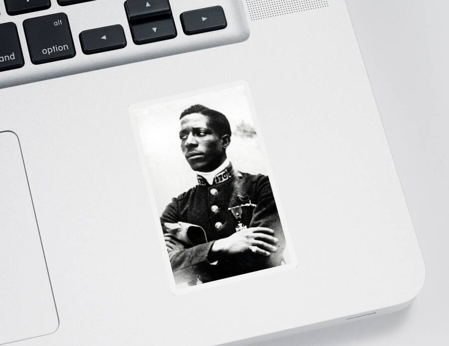 Aviation Sticker featuring the photograph Eugene Bullard, Wwi American Pilot by Science Source
