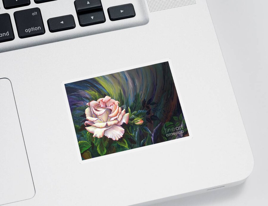 Rose Sticker featuring the painting Evangel of Hope by Nancy Cupp