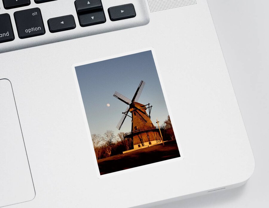 Geneva Illinois Windmill Sticker featuring the photograph Fabyan Windmill by Ely Arsha
