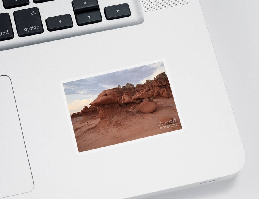 Goblin Valley Sticker featuring the photograph Faces In The Goblins by Adam Jewell