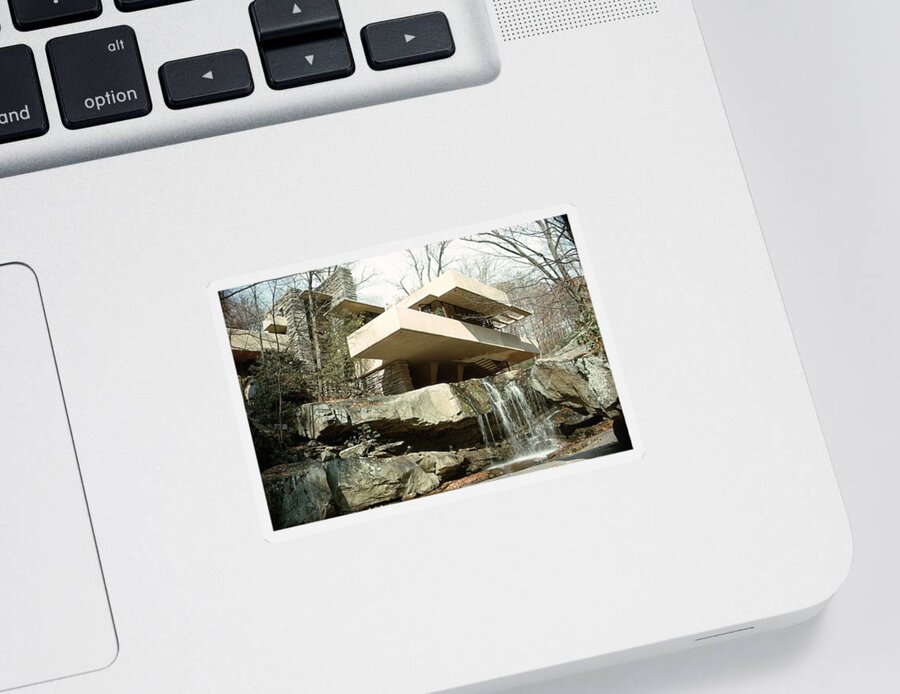 Fallingwater Sticker featuring the photograph Fallingwater Home In Bear Run, Pa by Jan Moline