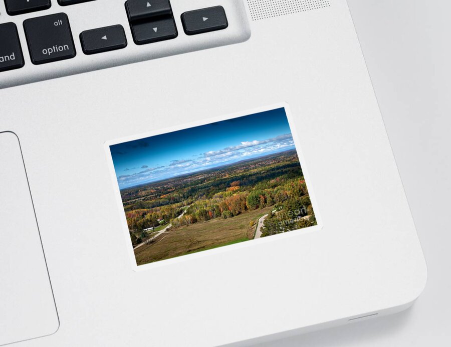 Fall Landscape Sticker featuring the photograph Falls Glory by Gwen Gibson