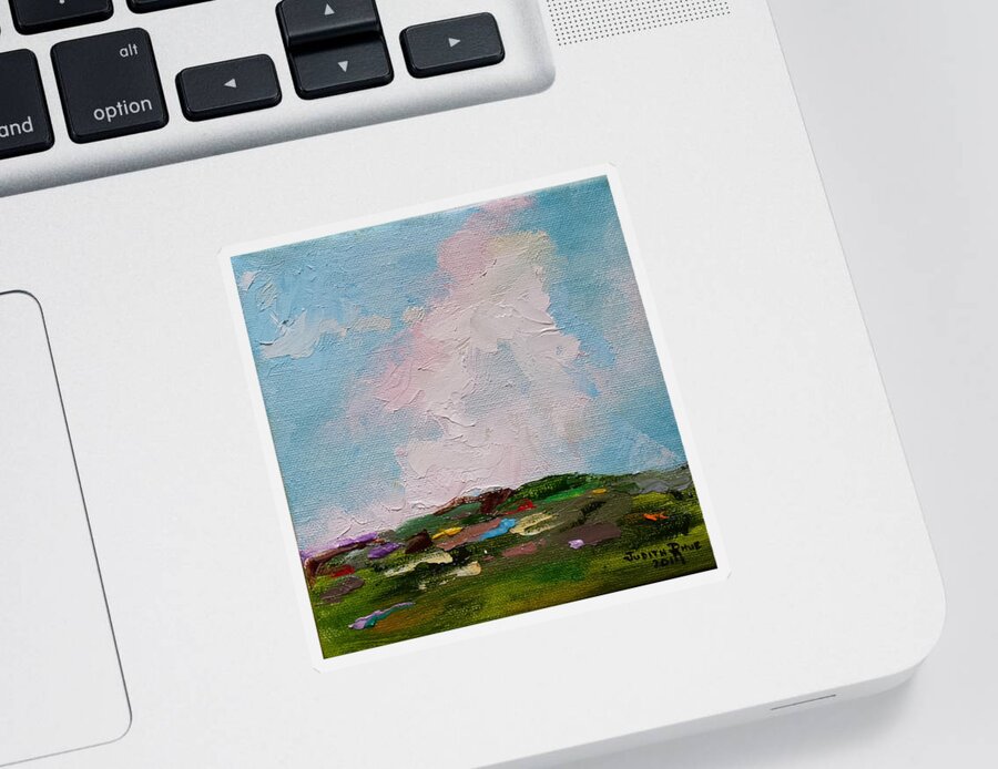 Landscape Sticker featuring the painting Farmland IV by Judith Rhue