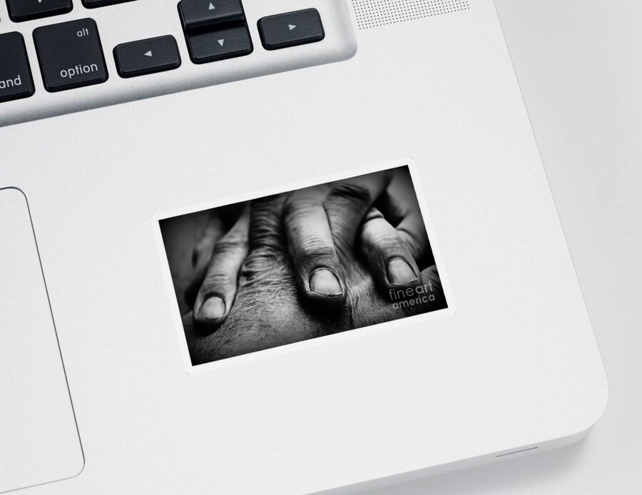 Fingers Sticker featuring the photograph Fingers by Clare Bevan