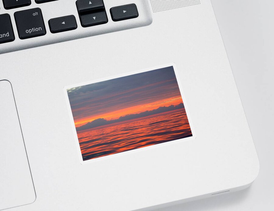 Sunset Sticker featuring the photograph Fire in the Sky by Christopher James