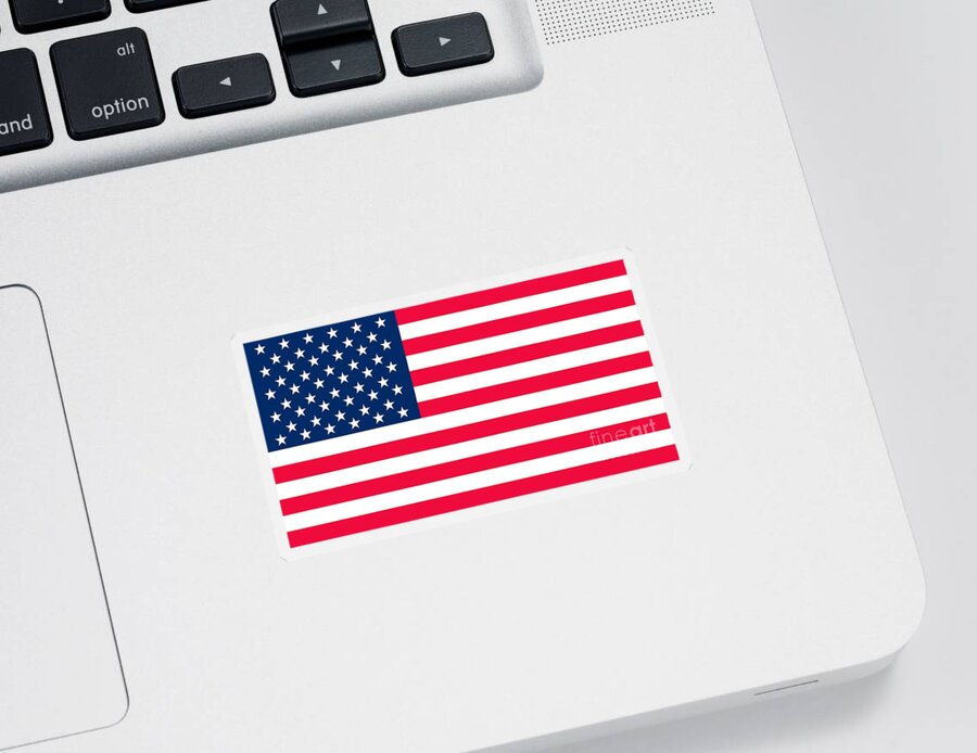 America Sticker featuring the digital art Flag of the United States of America by Anonymous