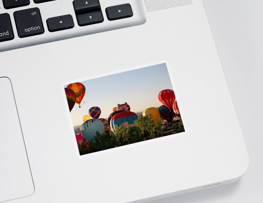 Hot Air Balloons Sticker featuring the photograph Flight of the Tiger by Christopher James