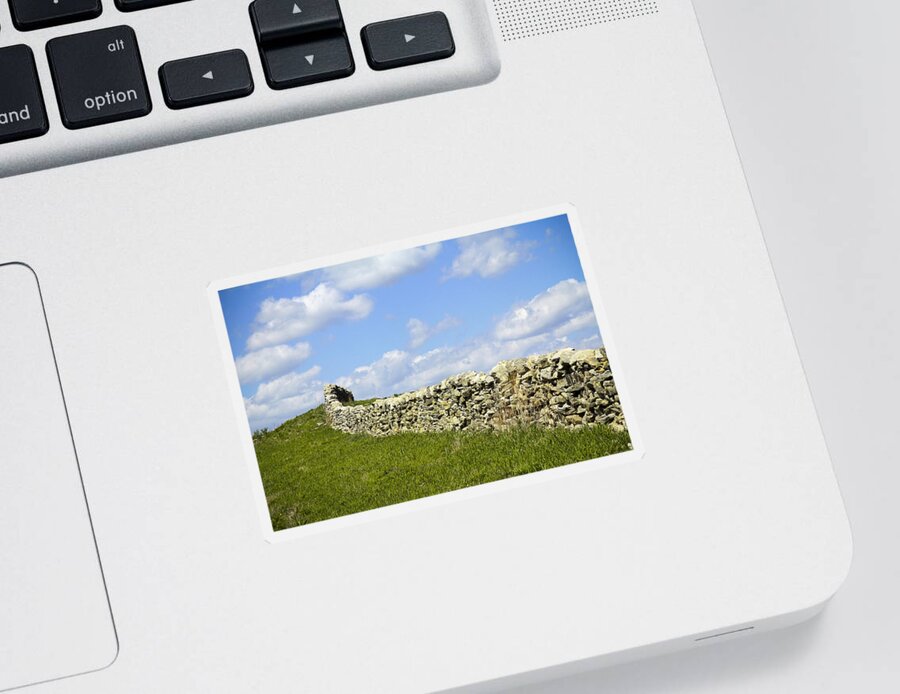Made In America Sticker featuring the photograph Flint Hills Rock Fence by Steven Bateson