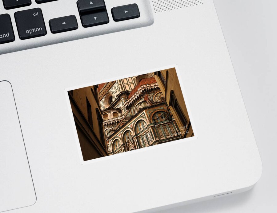  Italy Sticker featuring the photograph Florence Duomo Detail 1 by Bob Christopher