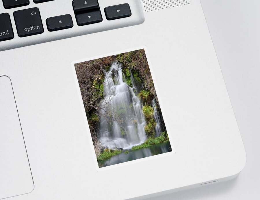 Waterfall Sticker featuring the photograph Silky Waterfall by Athena Mckinzie