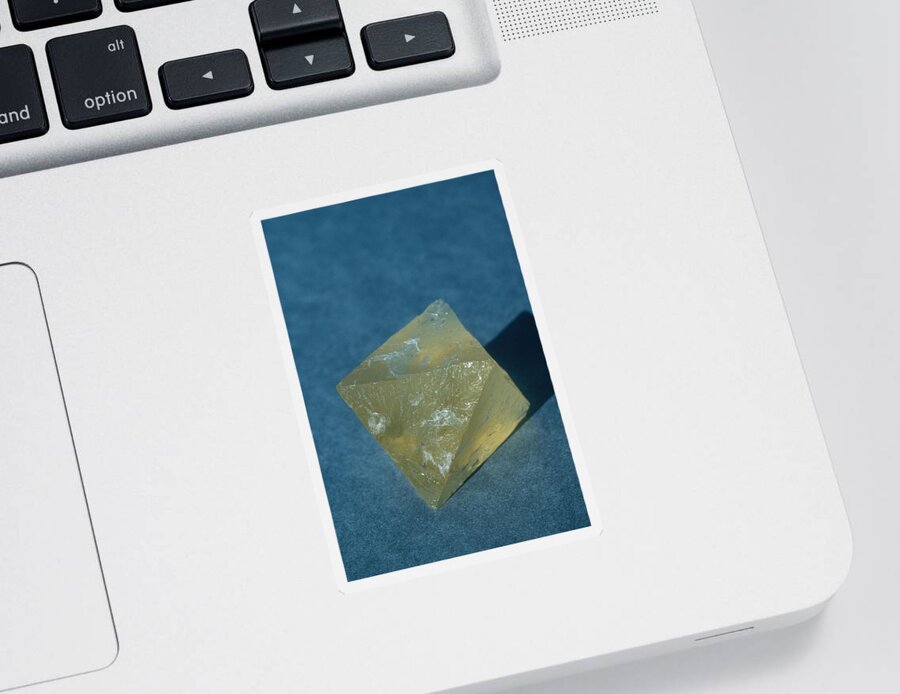 Calcium Fluoride Sticker featuring the photograph Fluorite Crystal by A.b. Joyce