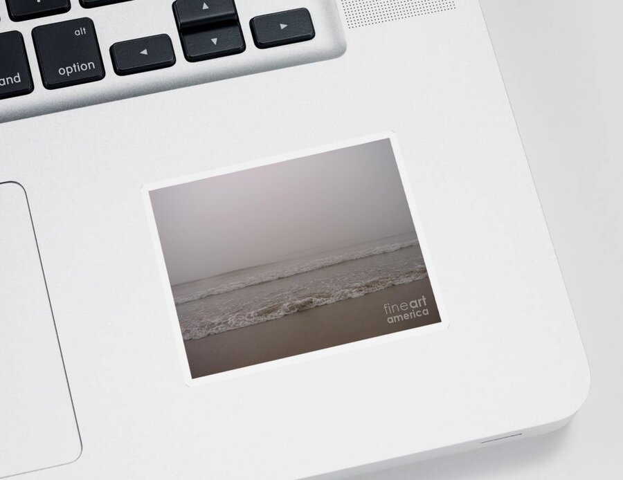 Seascape Sticker featuring the photograph Foggy Seascape by Cristina Stefan