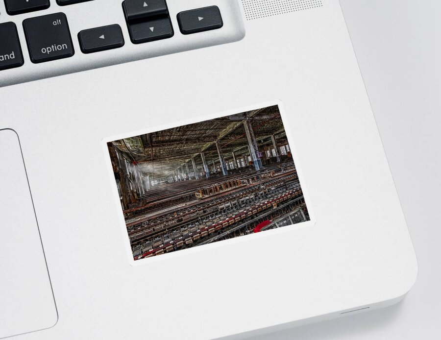 Lonaconing Sticker featuring the photograph Forgotten Silk Mill by Susan Candelario