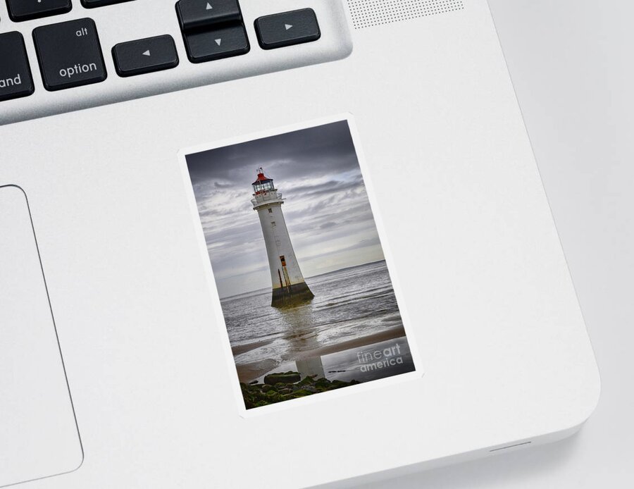Seascape Sticker featuring the photograph Fort Perch Lighthouse by Spikey Mouse Photography