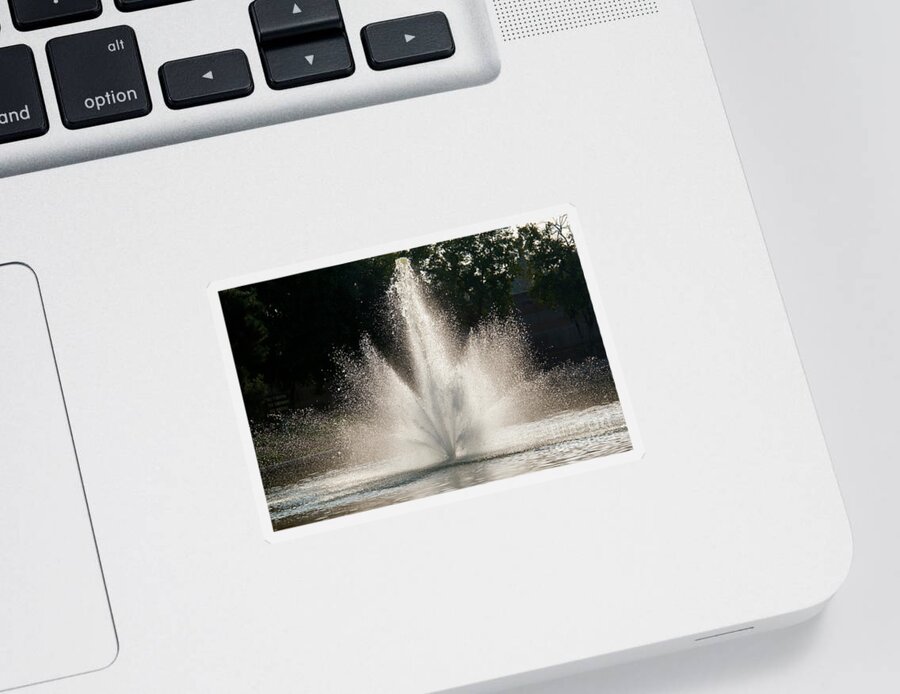 Fountain Sticker featuring the photograph Fountain by Mark Newman