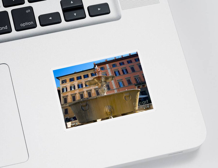 Building Sticker featuring the photograph Fountain, Rome by Tim Holt