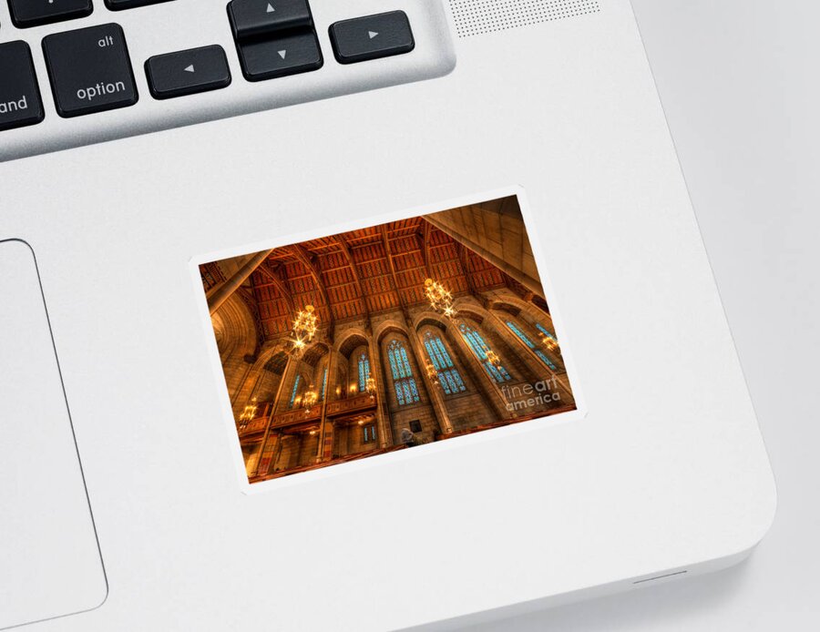 Architecture Sticker featuring the photograph Fourth Presbyterian Church Chicago by Wayne Moran