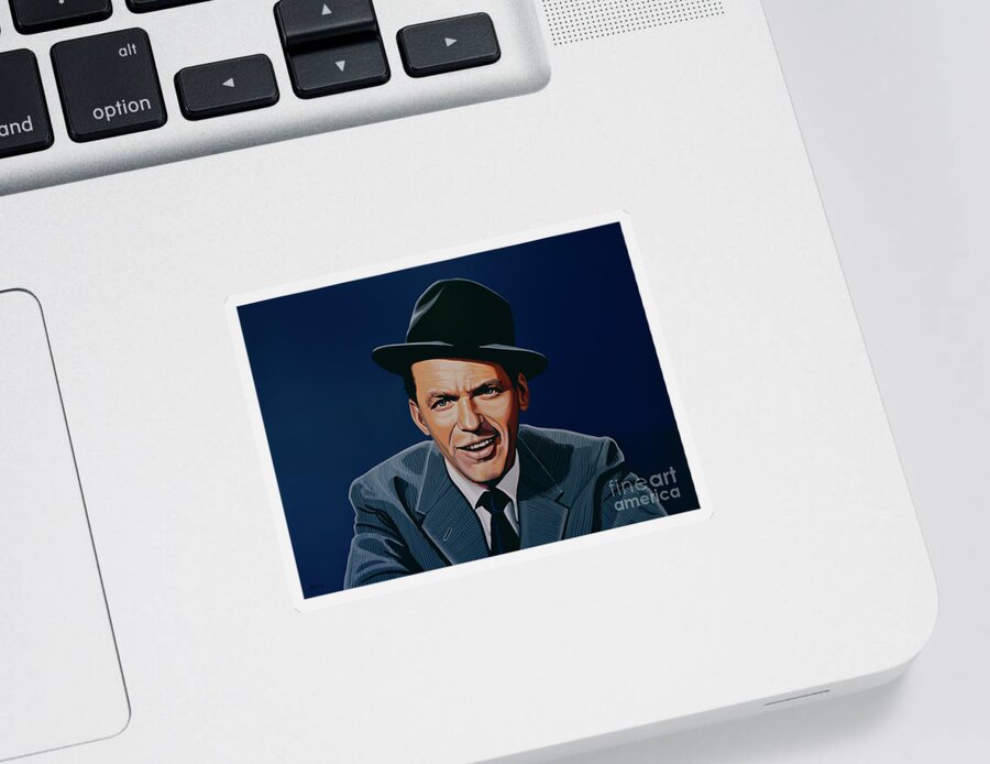 Frank Sinatra Sticker featuring the painting Frank Sinatra by Paul Meijering