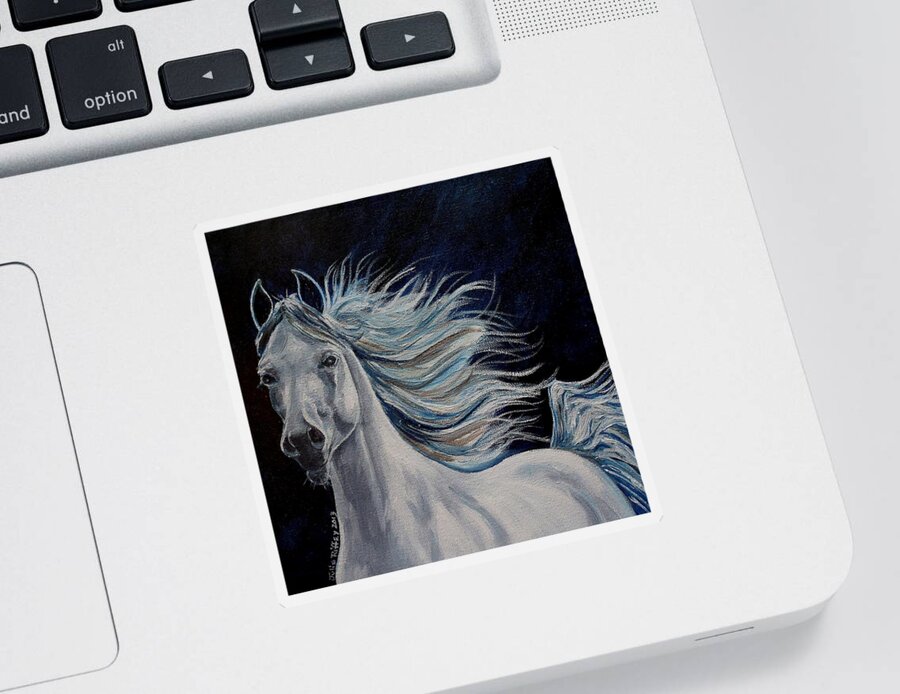 Horse Sticker featuring the painting Free by Julie Brugh Riffey
