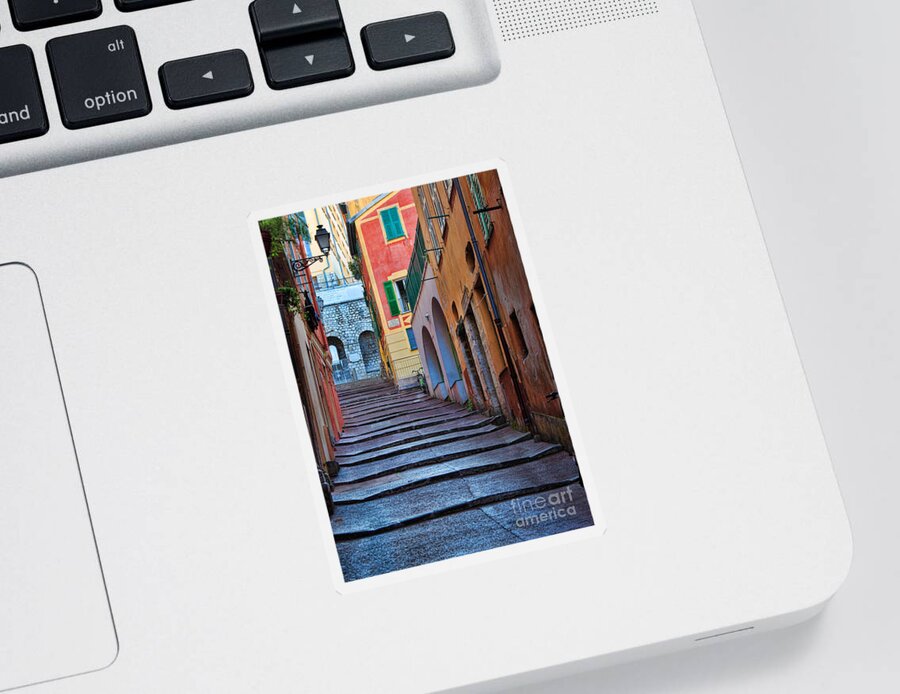 Cote D'azur Sticker featuring the photograph French Alley by Inge Johnsson