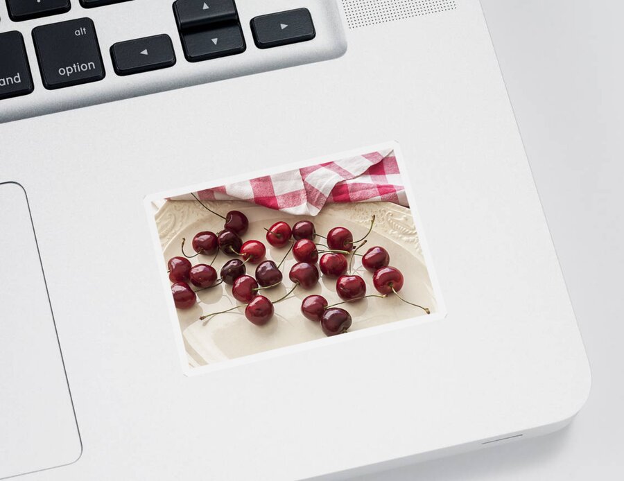Cherries Sticker featuring the photograph Fresh Bing Cherries by Rich Franco