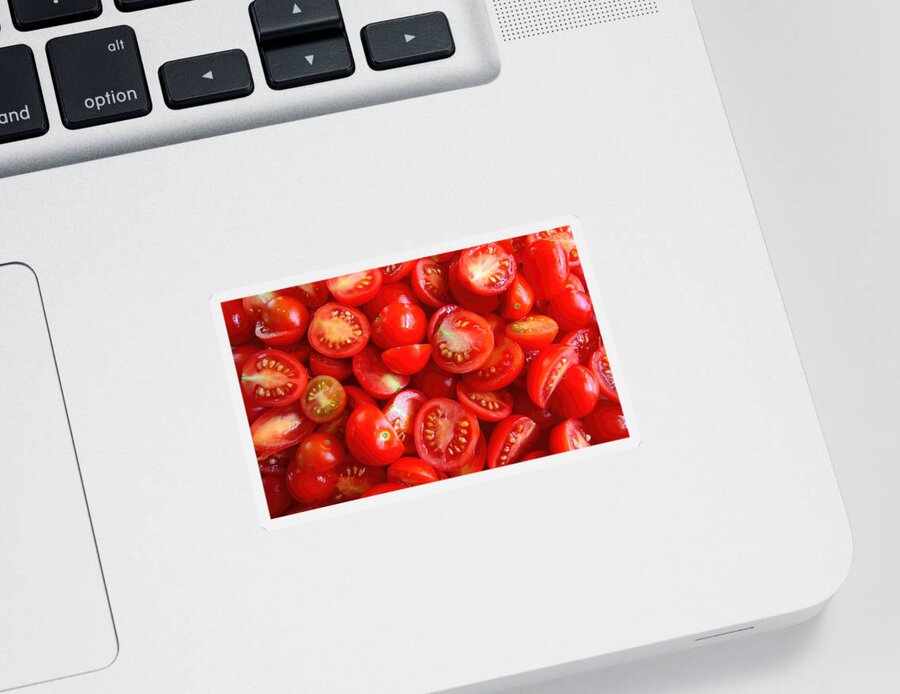 Food Sticker featuring the photograph Fresh Red Tomatoes by Amanda Stadther