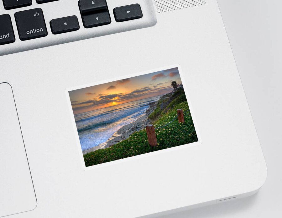 Beach Art Sticker featuring the photograph From Above II by Peter Tellone