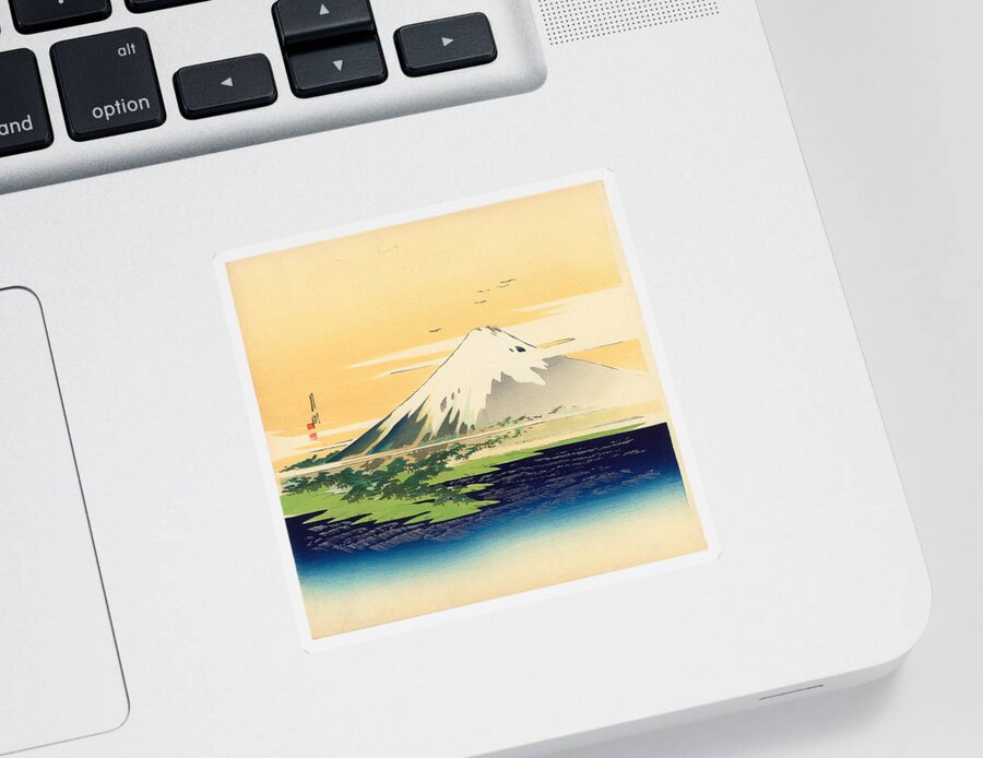 Ogata Gekko Sticker featuring the painting Fuji by Ogata Gekko