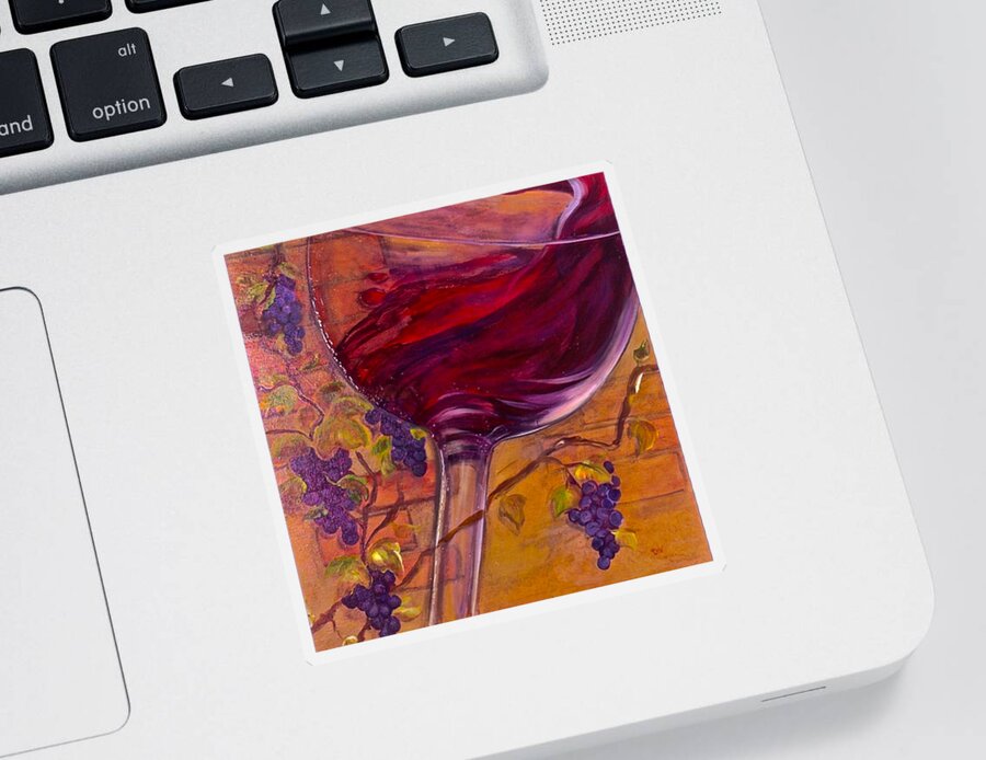Wine Sticker featuring the painting Full Body by Debi Starr