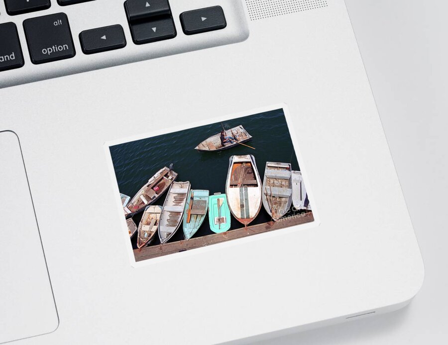 Boats Sticker featuring the photograph Full Dock by James B Toy
