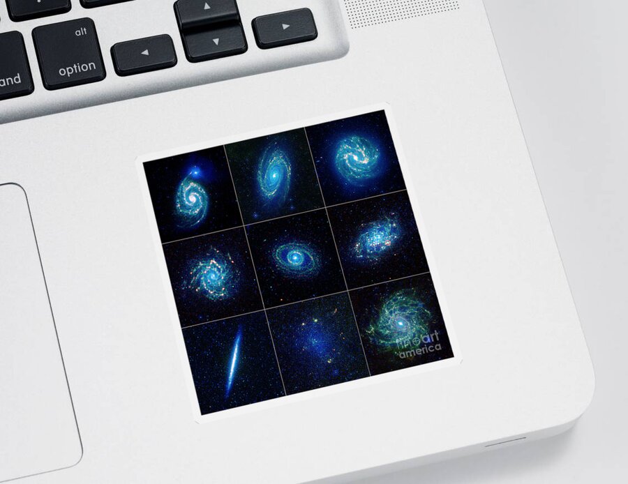Galaxy Sticker featuring the photograph Galaxy Menagerie by Science Source