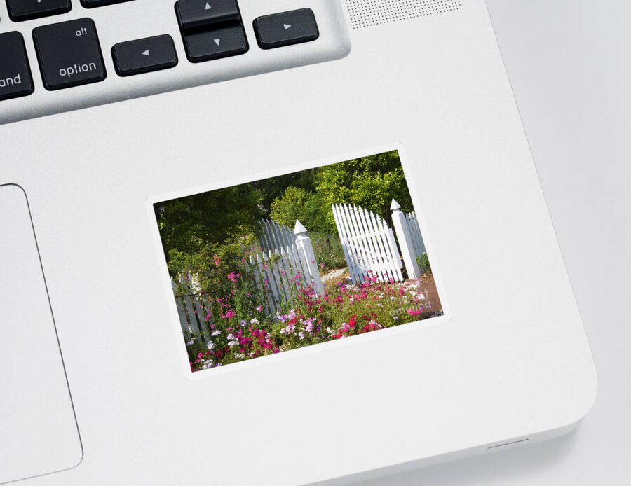 Garden Gate Sticker featuring the photograph Garden Gate by Jill Lang
